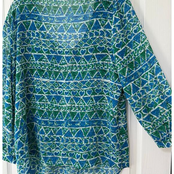 Two by Vince Camuto Women's Sheer Long Sleeve Top Size Large. - Picture 14 of 14